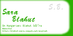 sara blahut business card